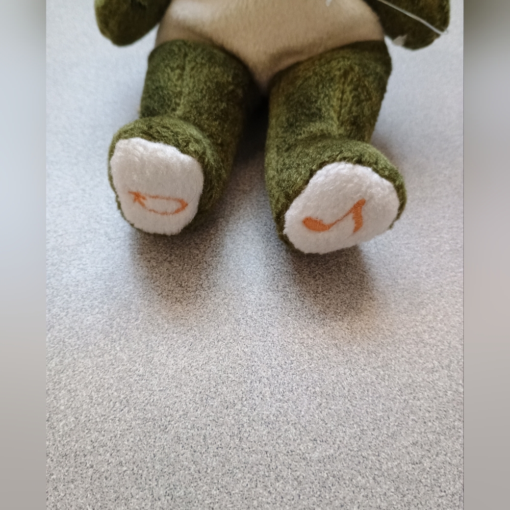 The Original Holy Bears Beanie Bear Sitting Green & White Plush Stuffed Animal - Picture 8 of 10